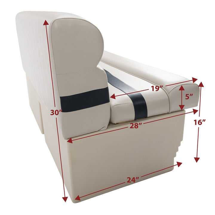 Wise BM1143 Premier Pontoon Bench Dimensions - Aftermarket Pontoon Furniture