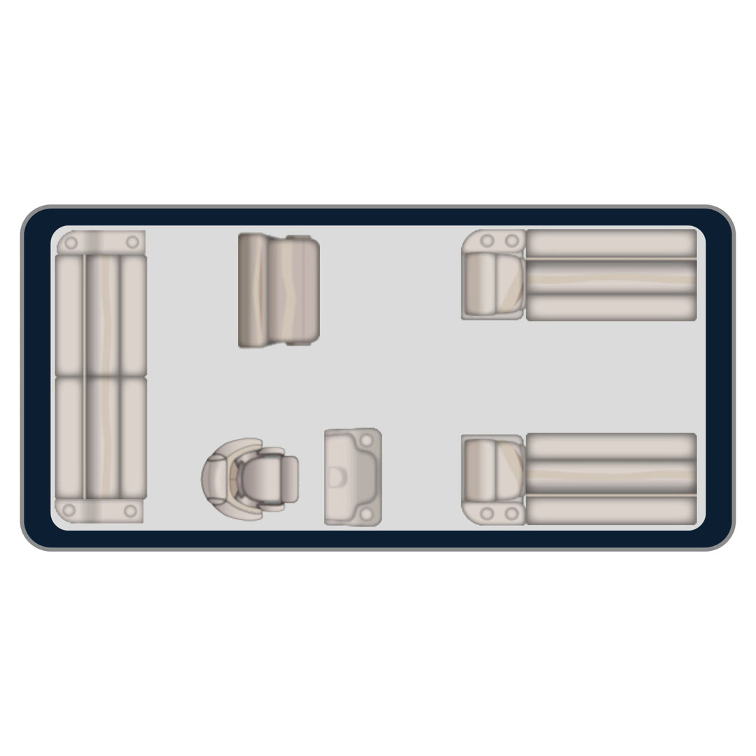 Wise Premier Series Pontoon - WS14013 Traditional Seating Package Premier Groups PRMR Pontoon Bundle Stone • Mocha Java • Khaki 