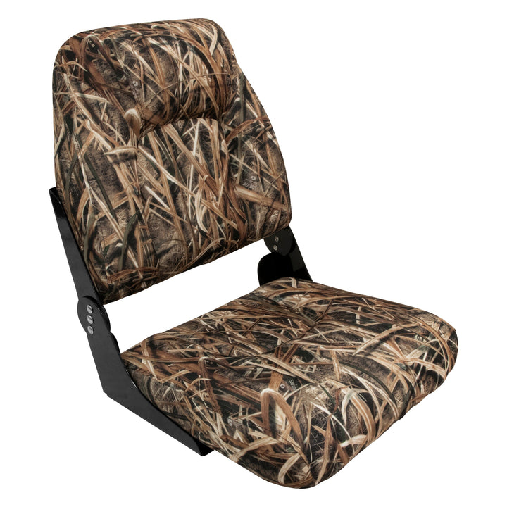 Wise 3058 Husky Pro High Back Fishing Seat - Camo Edition New for 2023 Wise Outdoors Mossy Oak Shadowgrass Blades 