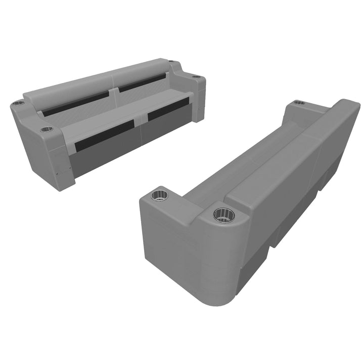 Wise DLX Series Pontoon - 37" Bench w/ Double Arm Rests Package Boatseats 