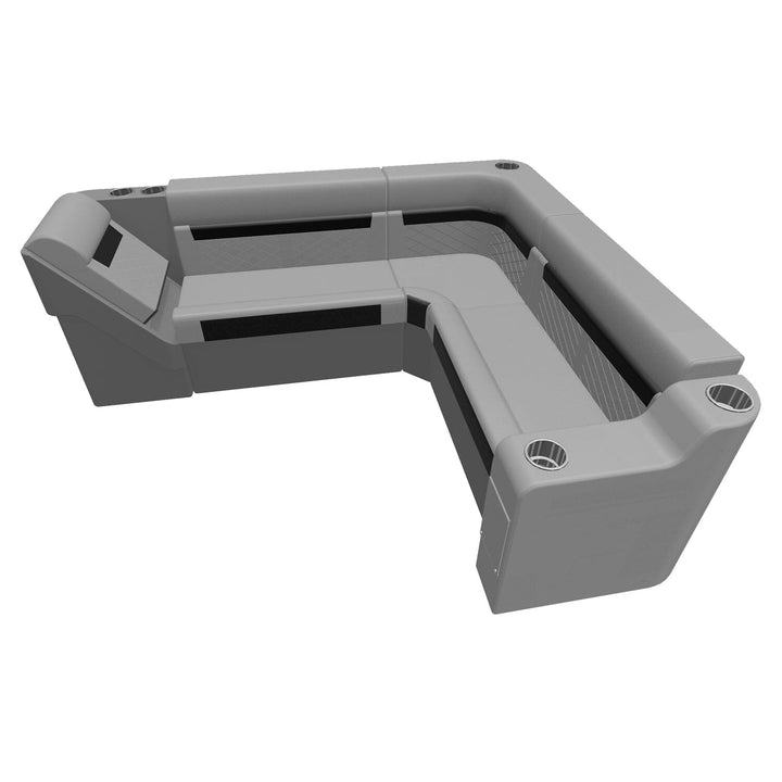 Wise DLX Series Pontoon - Small Rear L Package 3 Boatseats 
