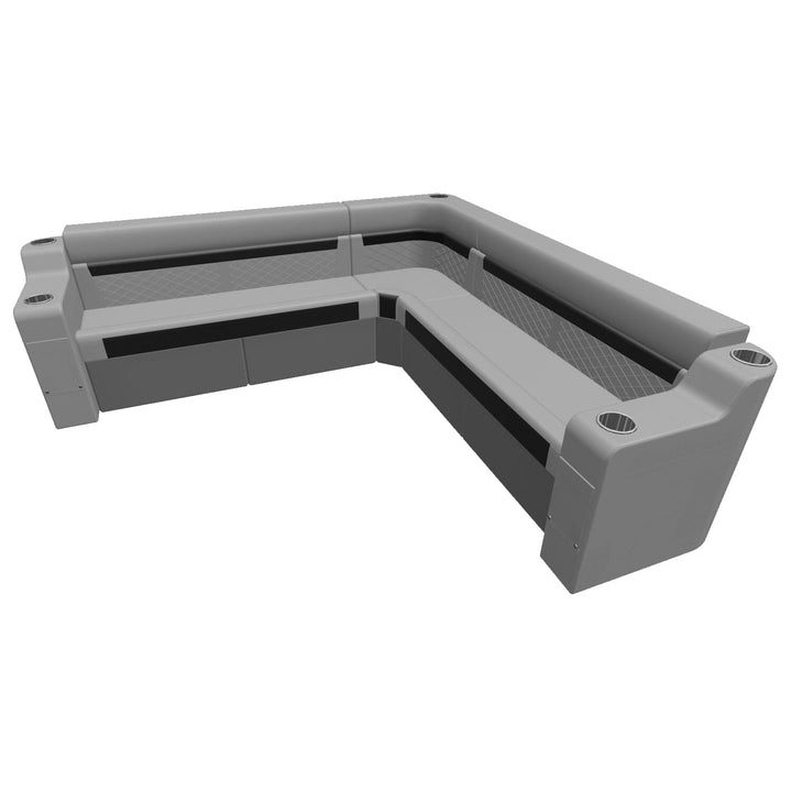 Wise DLX Series Pontoon - Large Rear L Package 5 Boatseats 