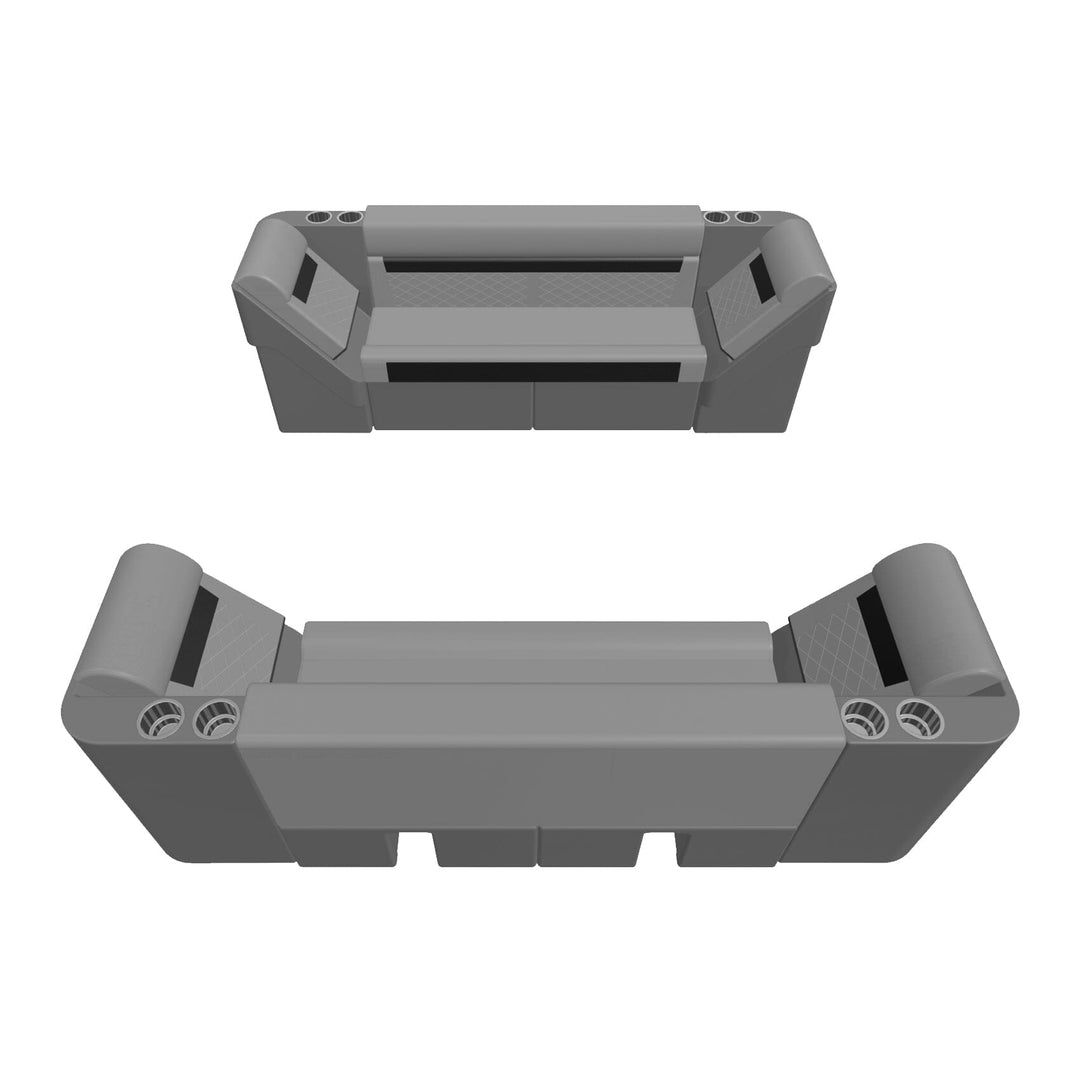Wise DLX Series Pontoon - 55" Bench w/ Double Lean Backs Package Boatseats 