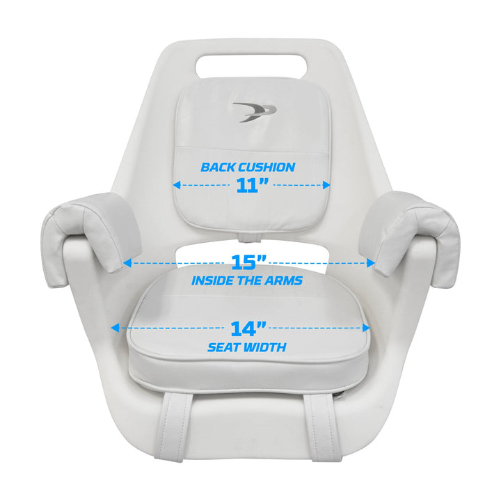 Wise 8WD007-7-710 Deluxe Pilot Chair & Cushions w/ Adjustable Pedestal & Spider Mount Offshore Seating Boatseats 