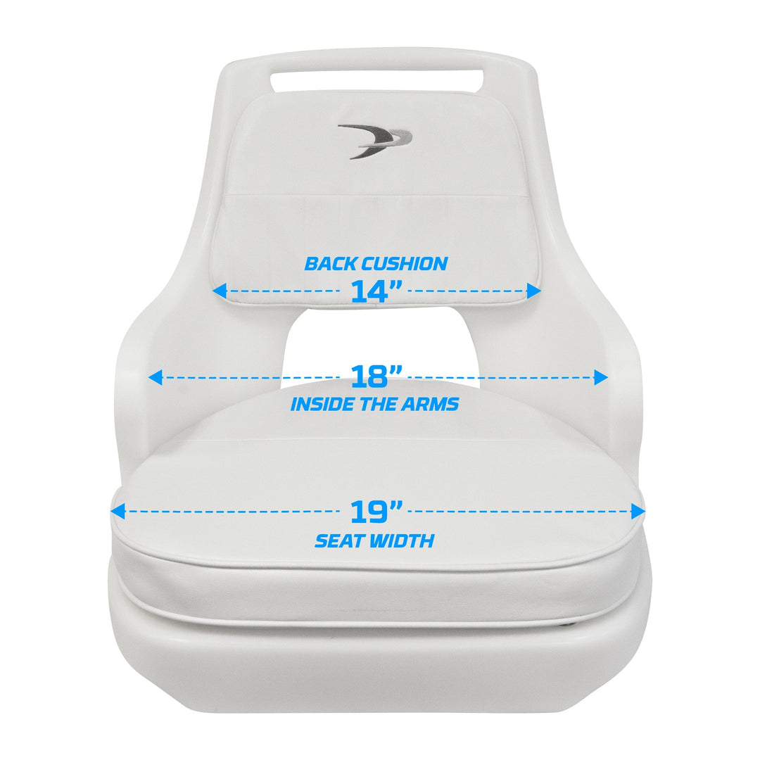 Wise 8WD015-6-710 Standard Pilot Chair & Cushions w/ Adjustable Pedestal & Seat Slide Mount Offshore Seating Boatseats 