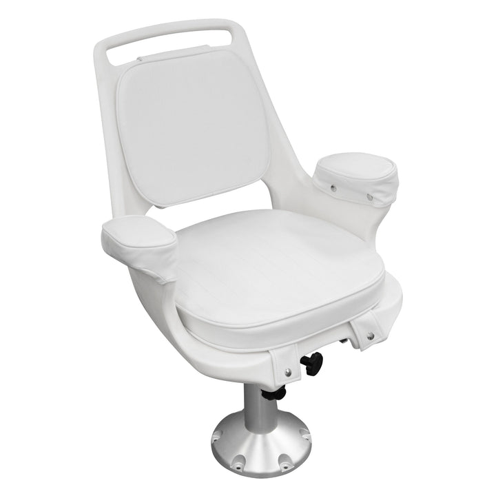 Wise 8WD1007-7-710 Captains Chair & Cushions w/ Adjustable Pedestal & Seat Spider Mount Offshore Seating Boatseats Captains Chair w/ Adj Pedestal & Seat Spider 