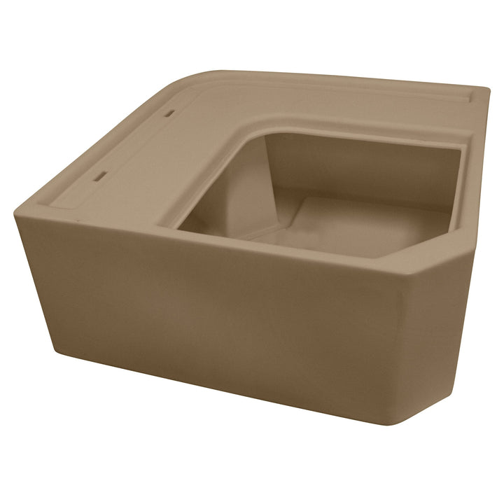 Wise 8WD133-1B Deluxe Pontoon Radius Corner Section - Base Only Deluxe Bases Boatseats Tan 