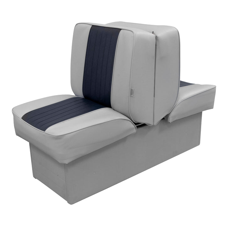 Wise 8WD707P-1 Deluxe Series Back to Back Lounge Seat | Two Tone Colors Jump / Lounge Boatseats Grey • Navy 