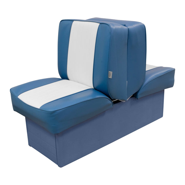 Wise 8WD707P-1 Deluxe Series Back to Back Lounge Seat | Two Tone Colors Jump / Lounge Boatseats Light Blue • White 