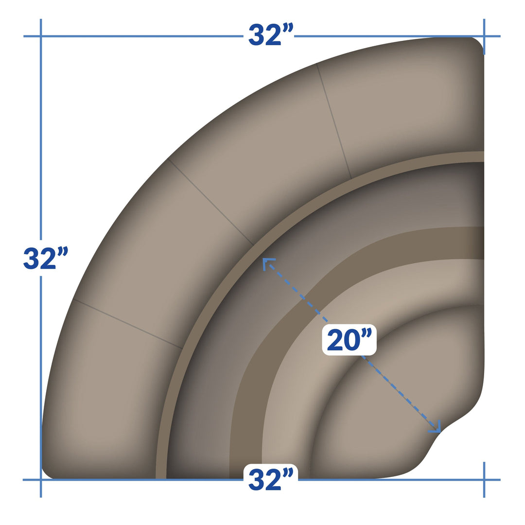 Wise BM11002 Premier Pontoon 32" Bow Radius Corner Cushion Set Premier Cushion Sets Boatseats 