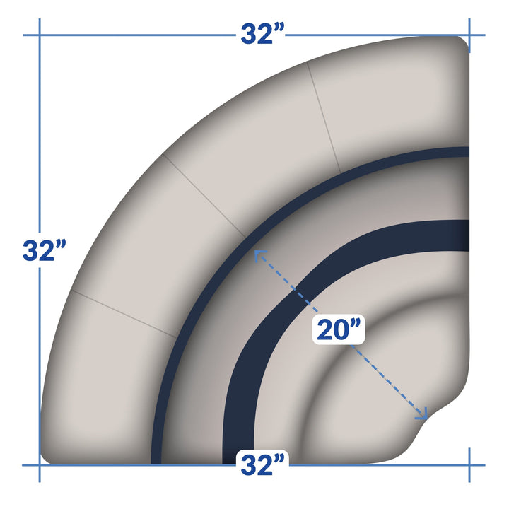 Wise BM11002 Premier Pontoon 32" Bow Radius Corner Cushion Set Premier Cushion Sets Boatseats 