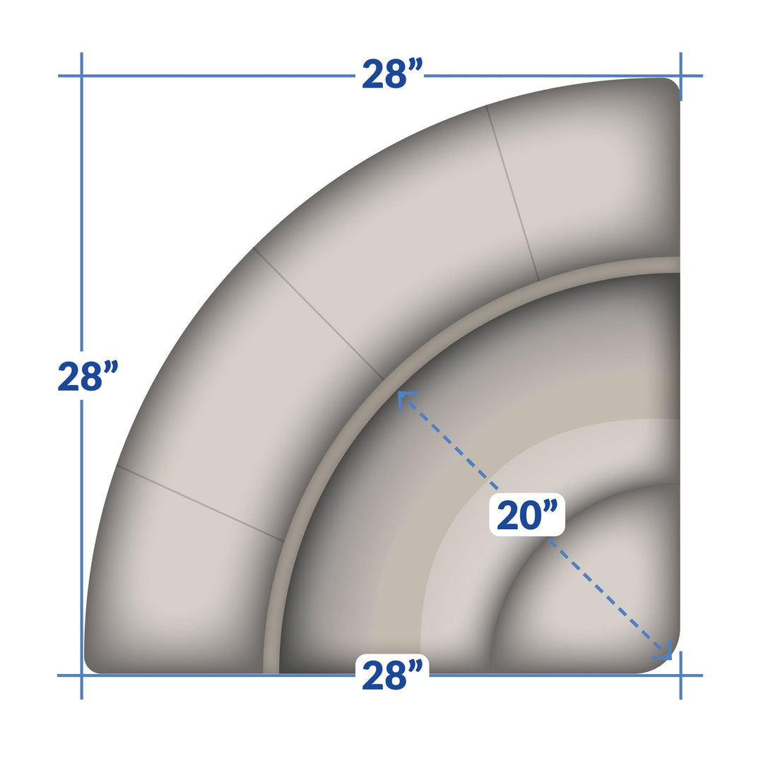 Wise BM11028 Premier Pontoon 28" Radius Corner Cushion Set Premier Cushion Sets Boatseats 