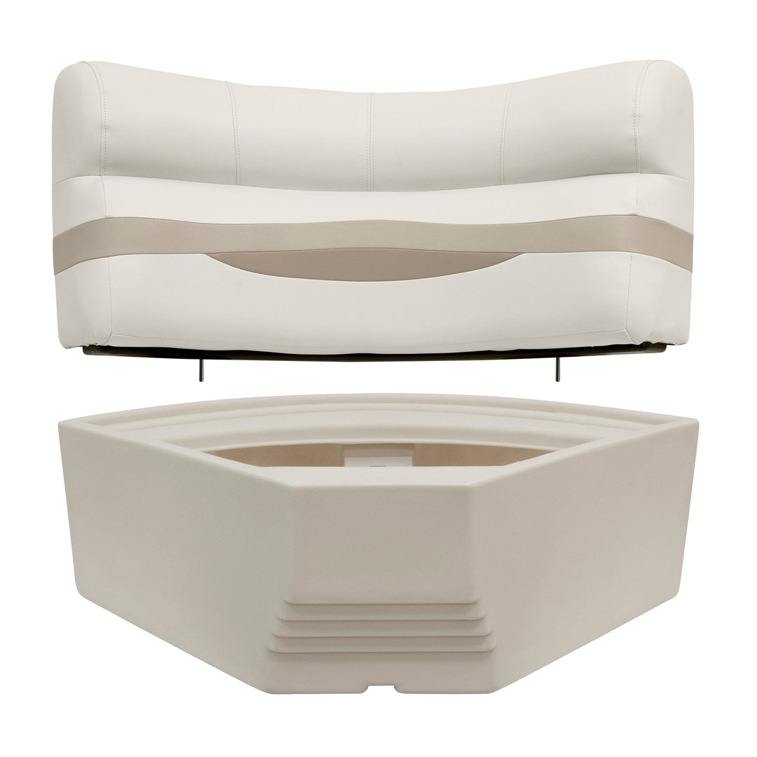 Wise BM11028-2 Premier Pontoon 28" Radius Corner Cushion Set Premier Cushion Sets Wise Pontoon 