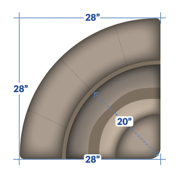 Wise Premier Pontoon 28" Radius Corner - Cushion & Base Set Premier Pontoon Boatseats 