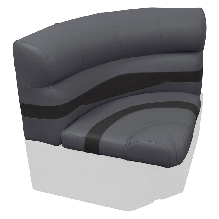 Wise BM11028 Premier Pontoon 28" Radius Corner Cushion Set Premier Cushion Sets Boatseats Slate • Dark Neutral 