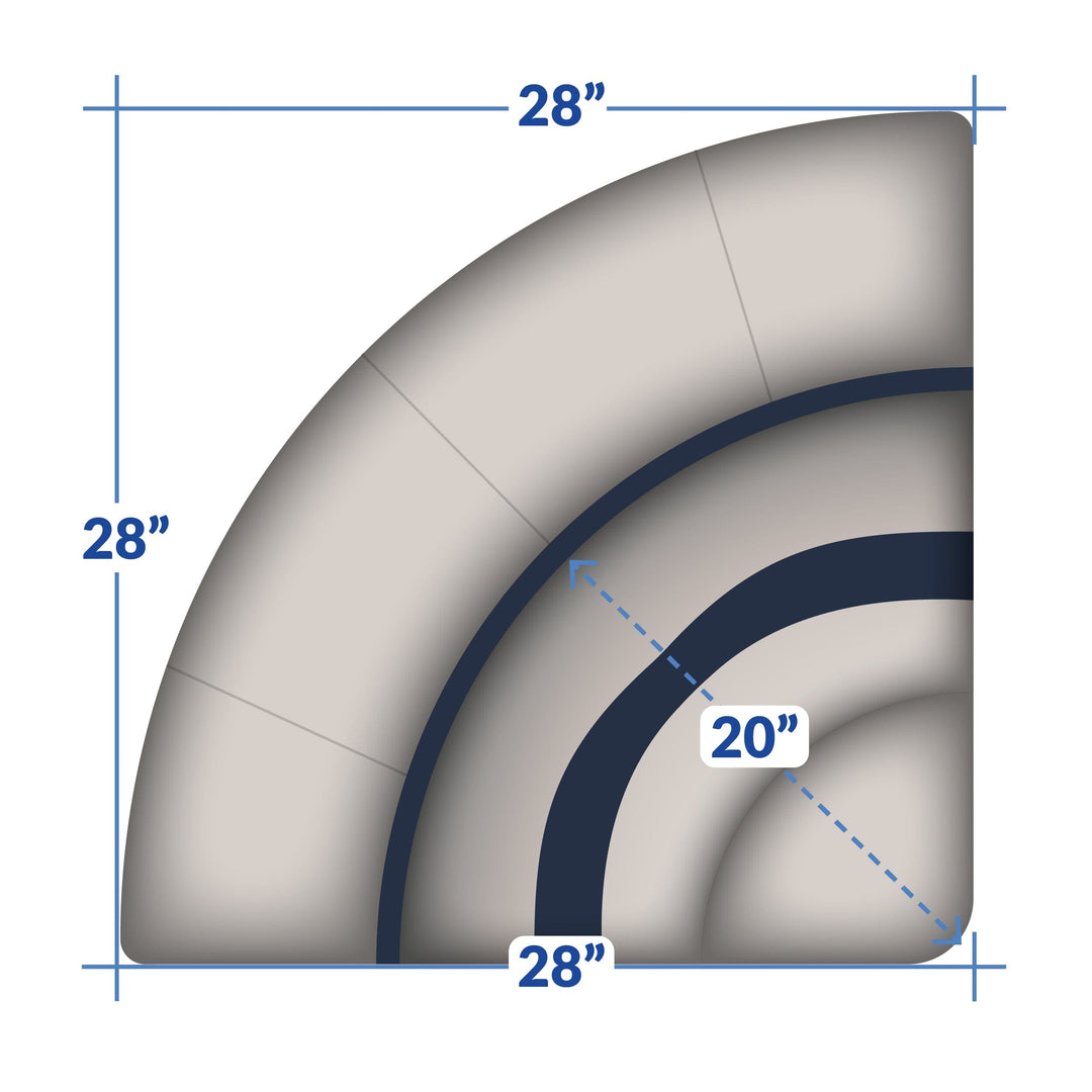 Wise BM11028 Premier Pontoon 28" Radius Corner Cushion Set Premier Cushion Sets Boatseats 