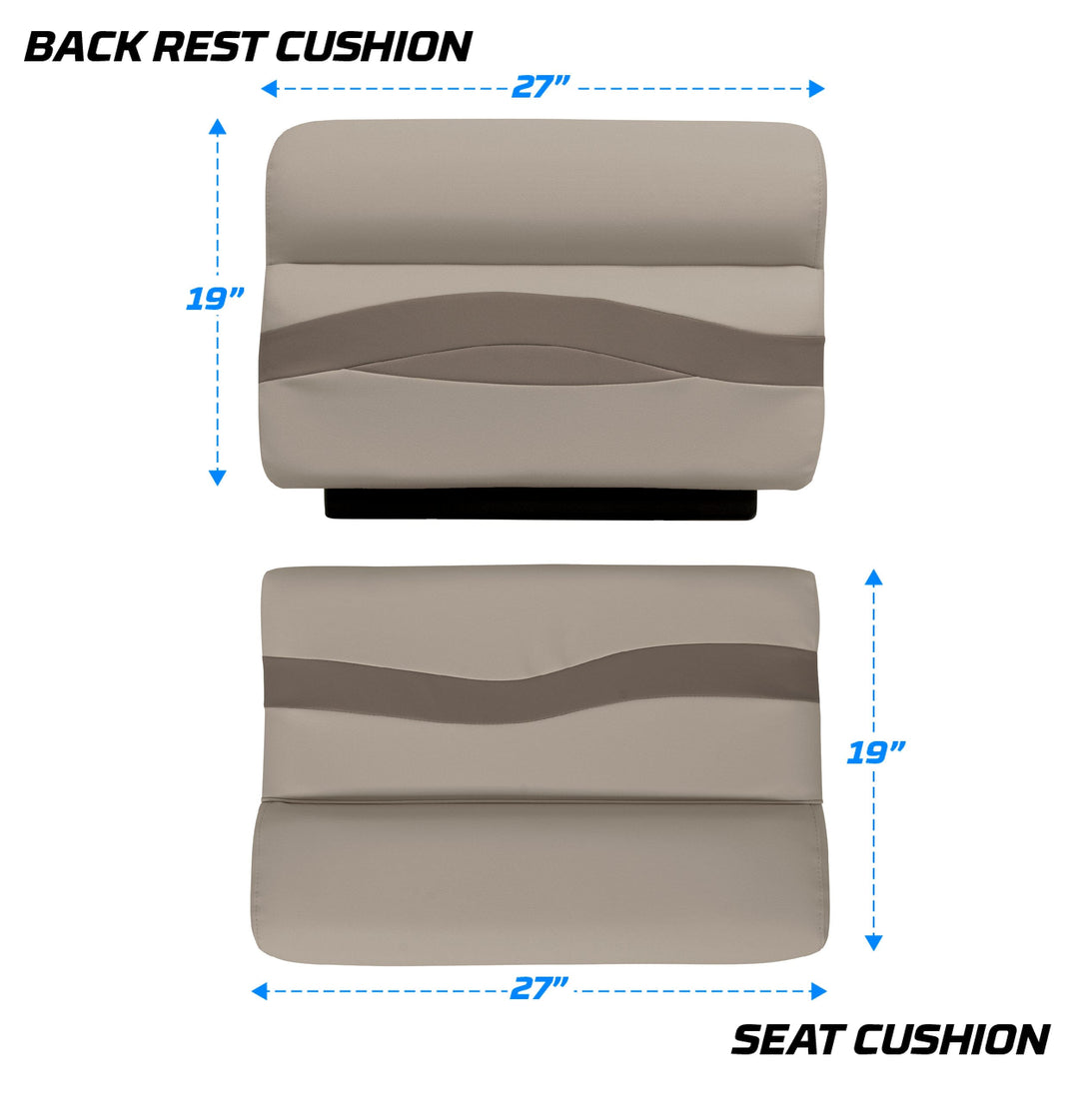 Wise BM1143-2 Premier Pontoon 27" Bench Cushion Set Premier Cushion Sets Wise Pontoon 