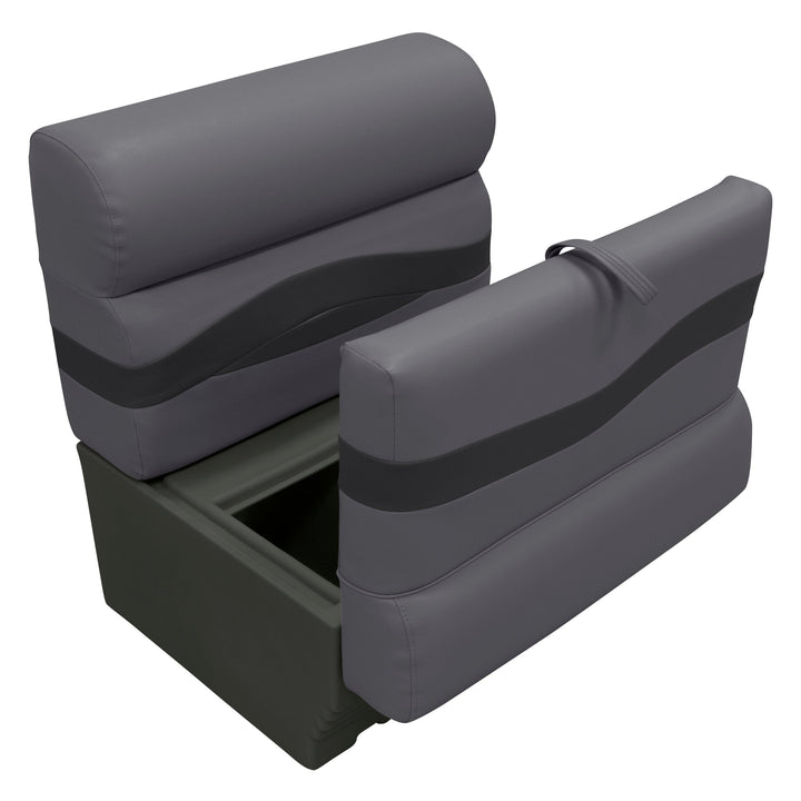 Wise Premier Pontoon 27" Bench - Cushion & Base Set | Dark Mode Premier Pontoon Boatseats 