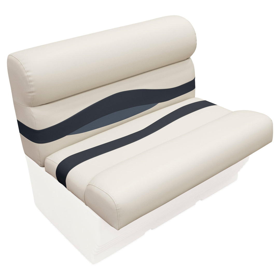 Wise BM1144-2 Premier Pontoon 36" Bench Cushion Set Premier Cushion Sets Wise Pontoon Platinum • Spectra Navy • Cobalt 
