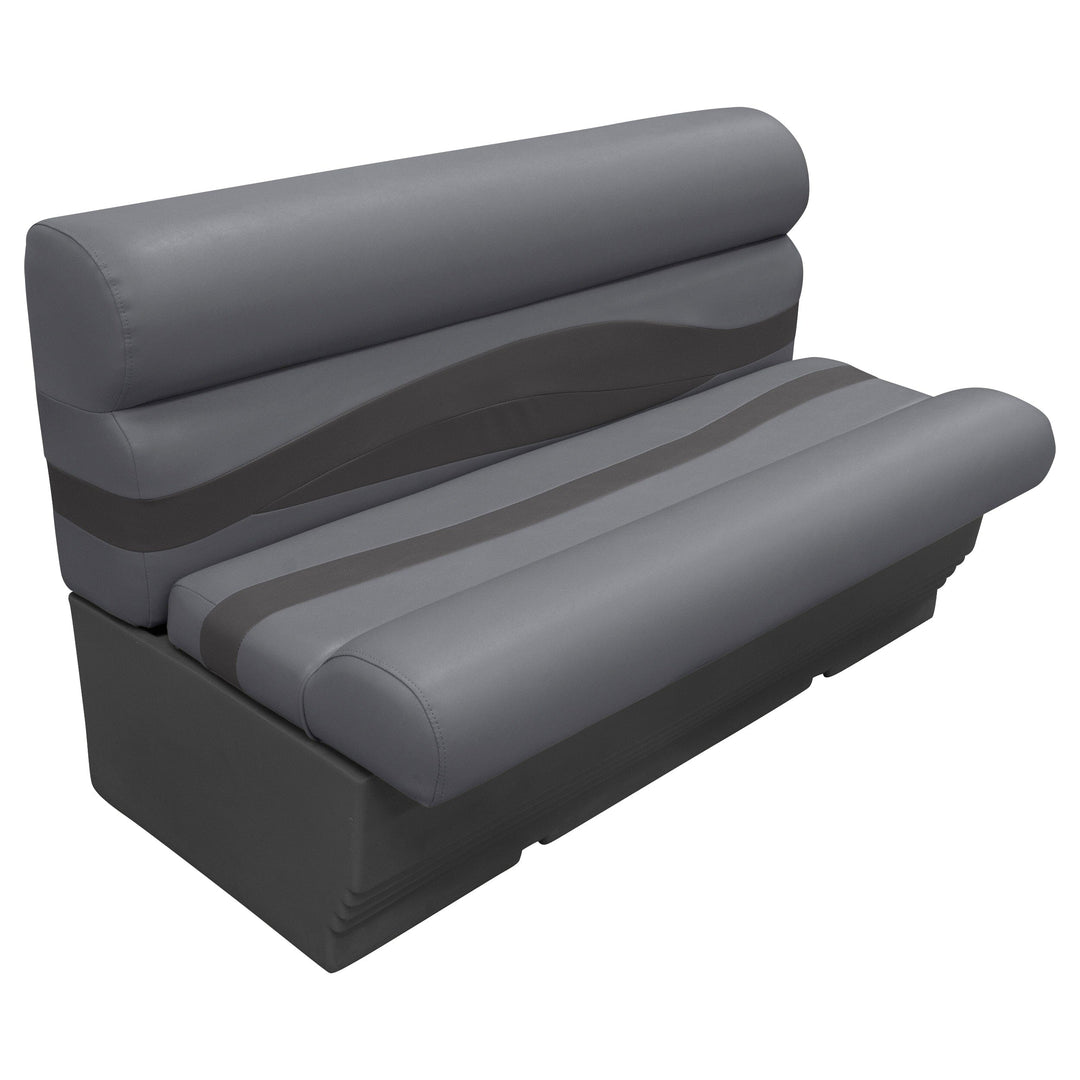 Wise Premier Pontoon 50" Bench - Cushion & Base Set Premier Pontoon Boatseats Slate • Dark Neutral 