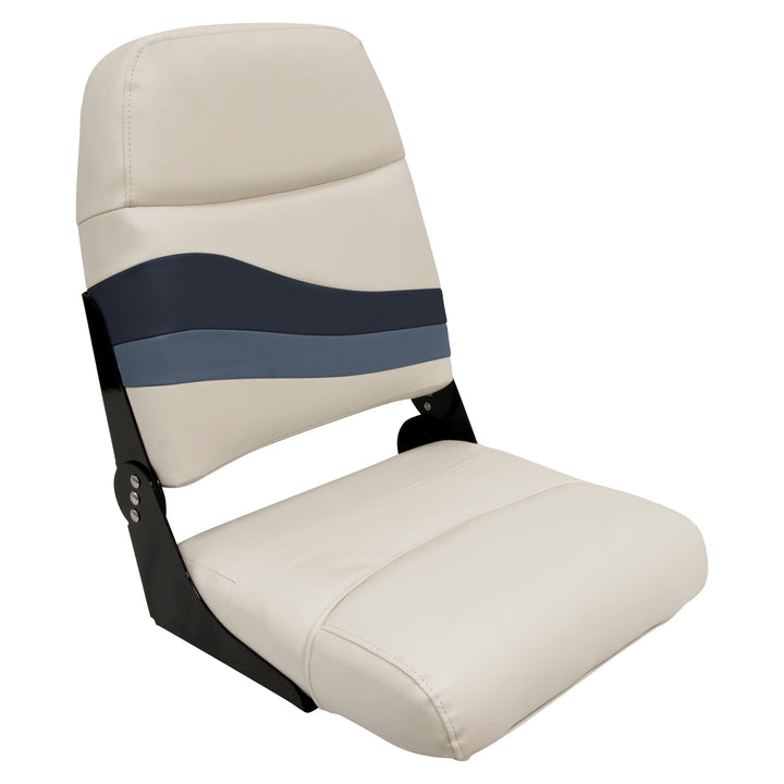 Wise BM1147 Premier Pontoon High Back Fishing Seat Premier Pontoon WisePontoon Platinum • Spectra Navy • Cobalt 