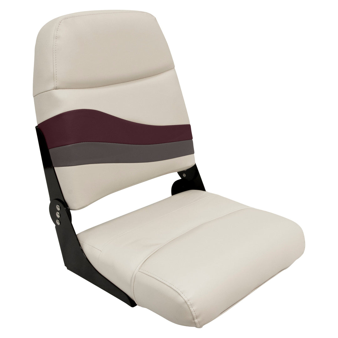 Wise BM1147 Premier Pontoon High Back Fishing Seat | Closeout Colors Premier Pontoon WisePontoon Platinum • Wineberry • Manitee 