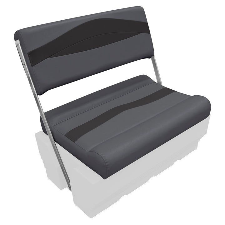 Wise BM1152 Premier Pontoon Flip Flop Cushion Set Premier Cushion Sets Boatseats Slate • Dark Neutral 