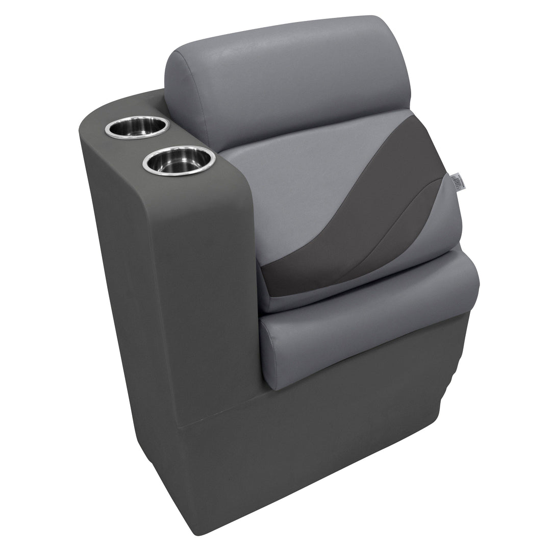 Wise BM13006L Premier Pontoon Lean Back Chaise - Left | Dark Mode Dark Mode Boatseats 