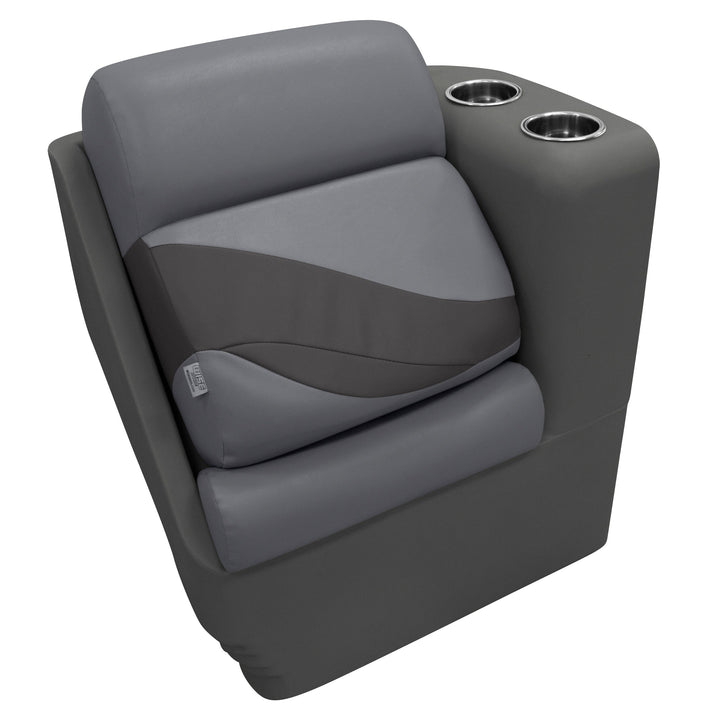 Wise BM13006R Premier Pontoon Lean Back Chaise - Right | Dark Mode Dark Mode Boatseats 