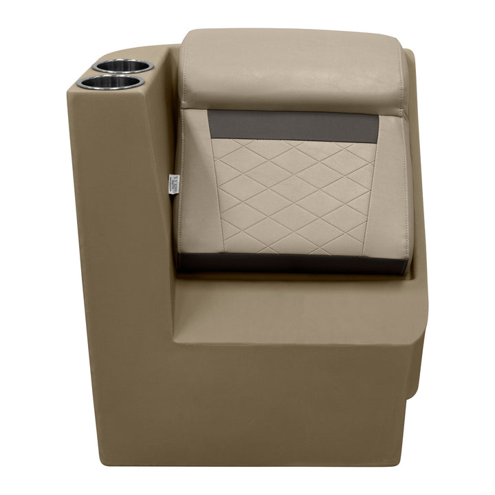 Wise DLX1305L - DLX Series Pontoon Lean Back Chaise - Left Radius DLX Pontoon Boatseats 