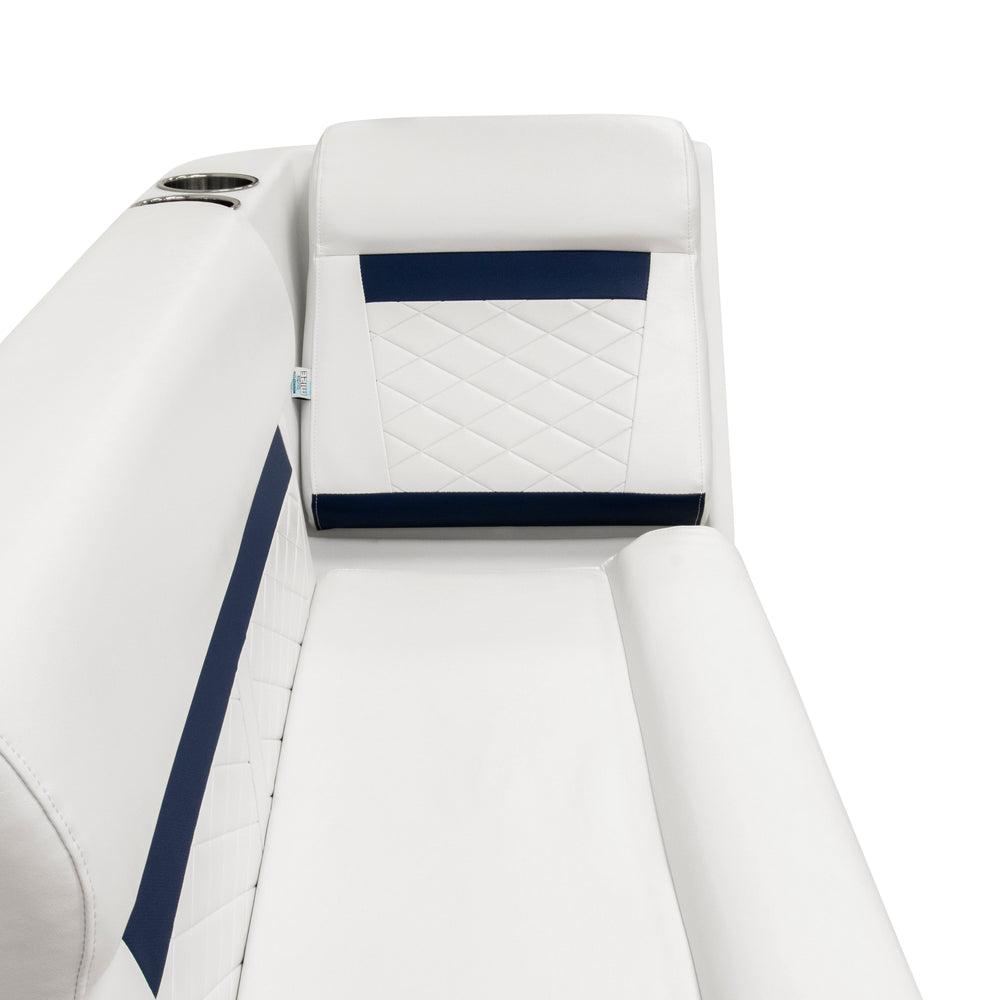 Wise DLX1305L *New* DLX Series Pontoon Lean Back Chaise - Left Radius DLX Pontoon Boatseats 