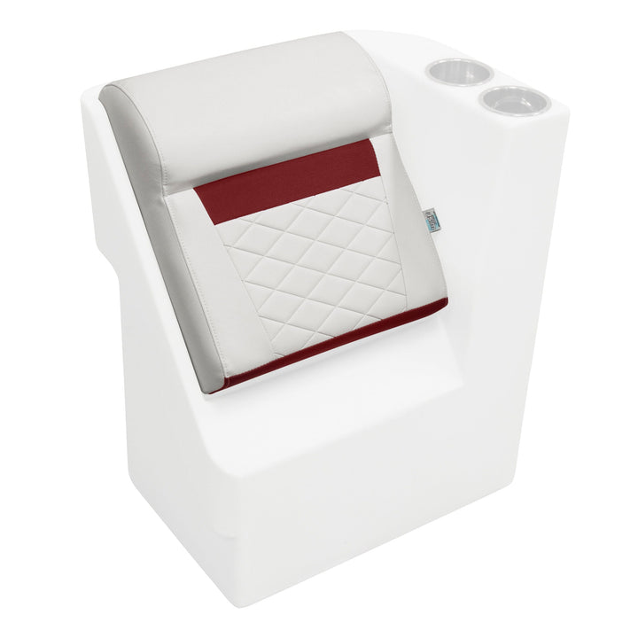 Wise DLX1305 - DLX Series Pontoon Lean Back Cushion Only - Fits L or R DLX Pontoon Boatseats White • Crimson Red 