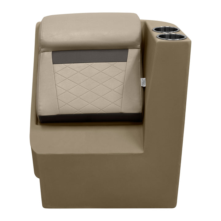 Wise DLX1305R - DLX Series Pontoon Lean Back Chaise - Right Radius DLX Pontoon Boatseats 