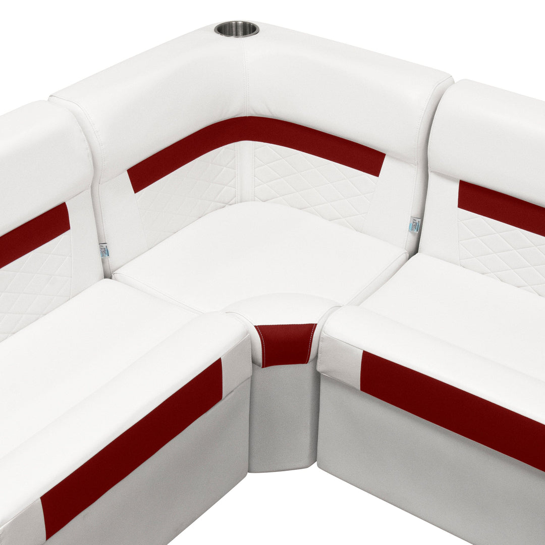 Wise DLX133 - DLX Series Pontoon Corner Section Cushion & Base Package DLX Pontoon Boatseats 