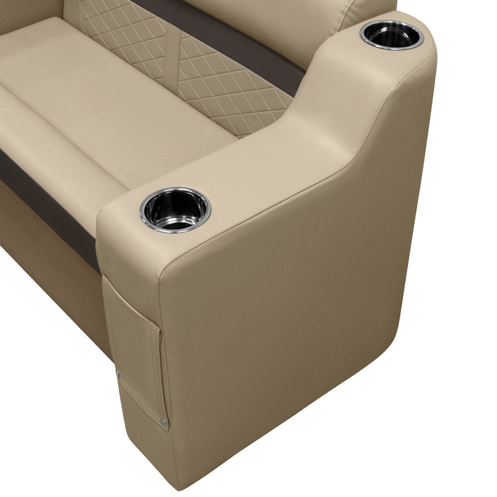 Wise DLX3009 - DLX Series Pontoon Arm Rest - Left Radius DLX Pontoon Boatseats 