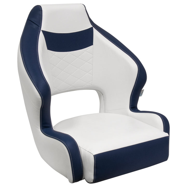 Wise DLX3338 *New* DLX Series Captain's Bucket DLX Pontoon Boatseats White • Mariner Blue 