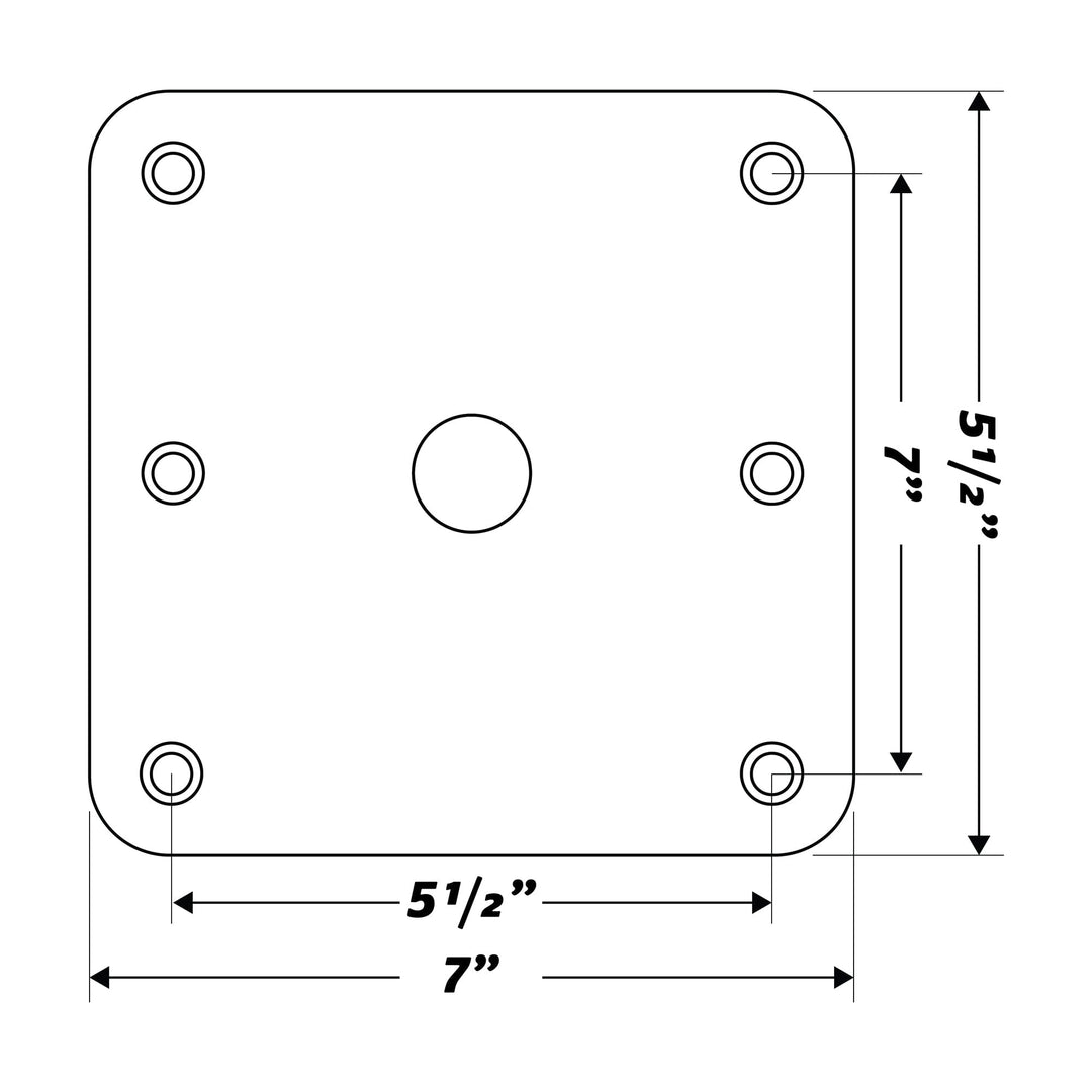 Wise 8WD3000-2 Threaded KingPin Base Plate New for 2023 Wise Hardware 