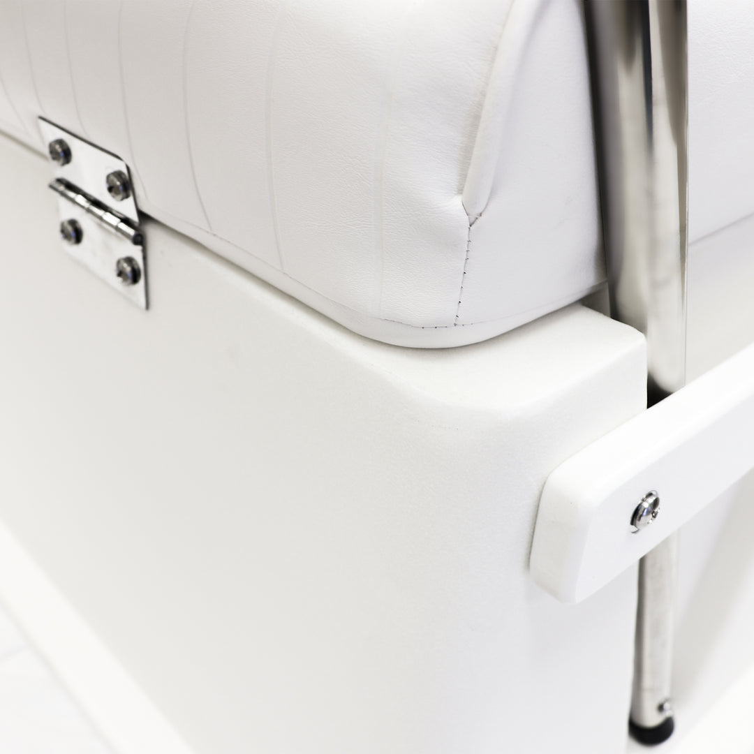 Wise 8WD437SS Offshore Swingback 62 Qt Cooler Seat - close up view