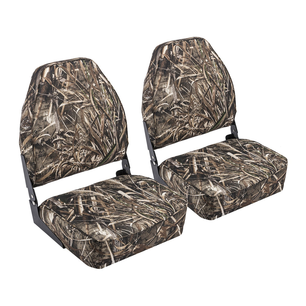 Wise 8WD617PLS High Back Camo Seat - Double Pack Bundle Wise Marine Realtree Max 5 