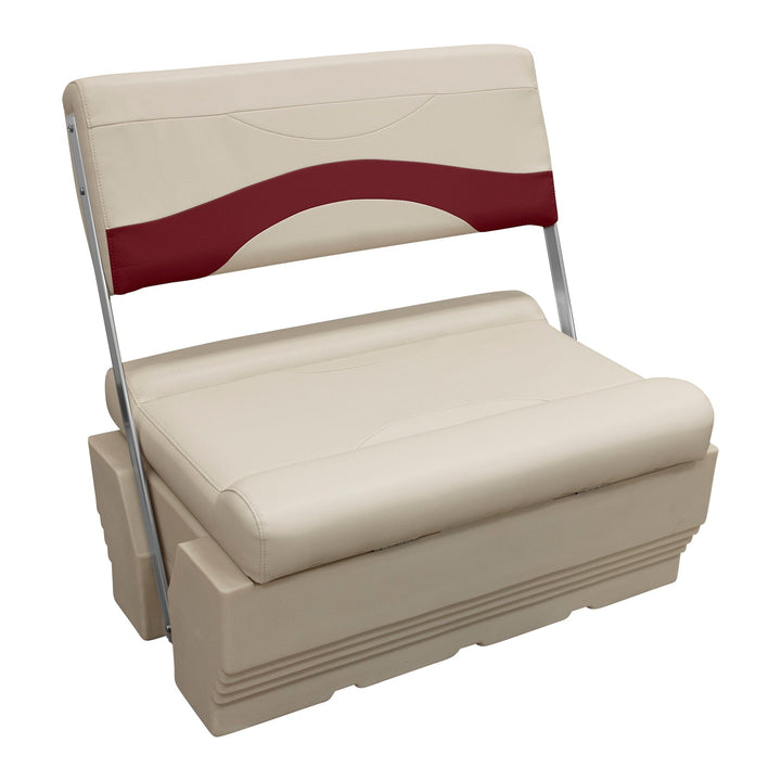 Wise 1200 Series Pontoon - Flip Flop Seat 1200 Pontoon Wise Pontoon Platinum • Dark Red 