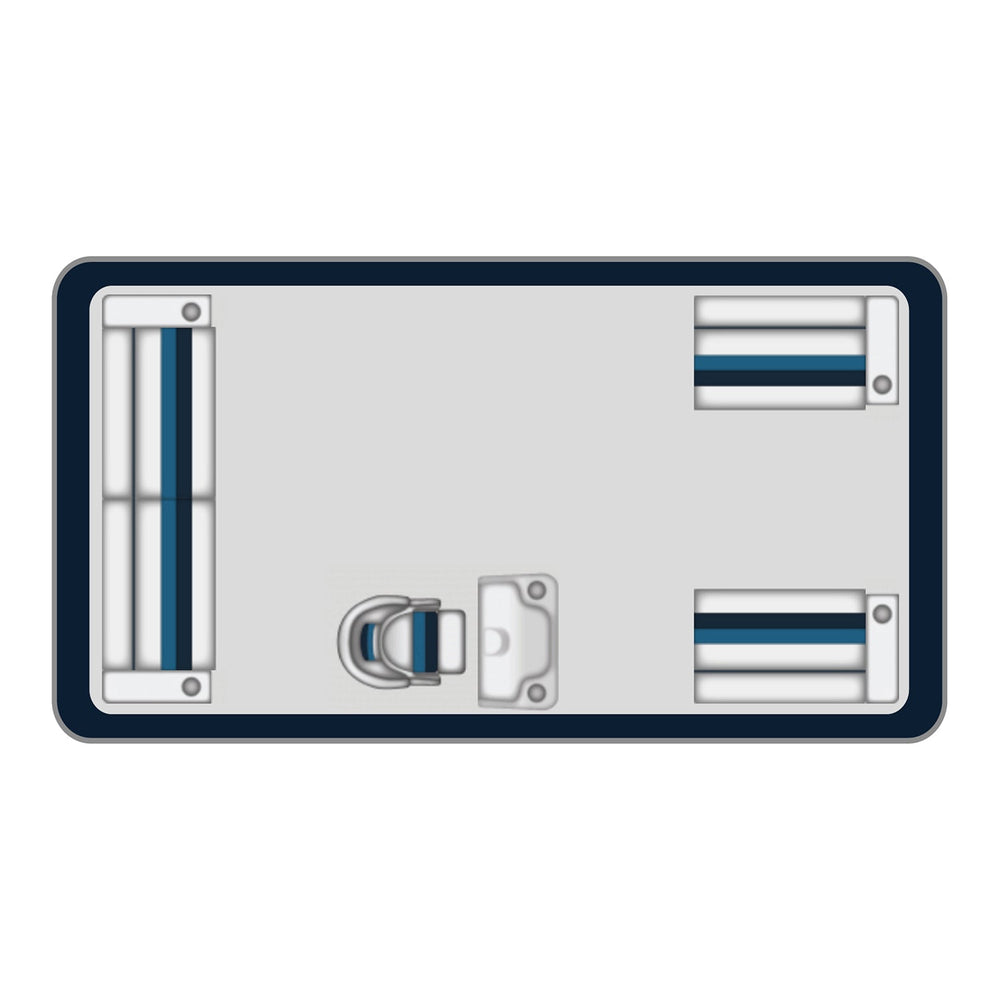 Wise Deluxe Series Pontoon - WS13522 Small Traditional Group Deluxe Groups Pontoon Group White • Navy • Blue 