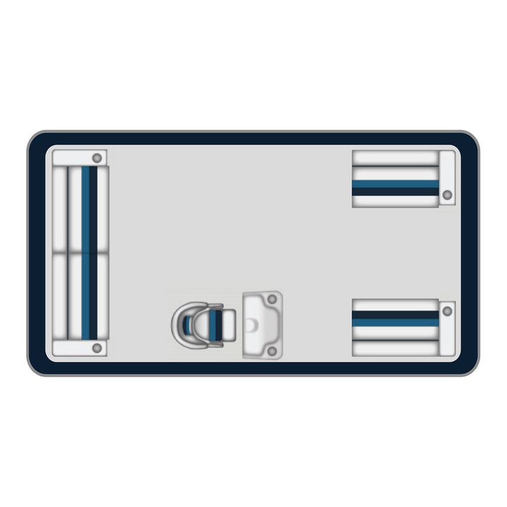 Wise Deluxe Series Pontoon - WS13522 Small Traditional Group Deluxe Groups Pontoon Group White • Navy • Blue 