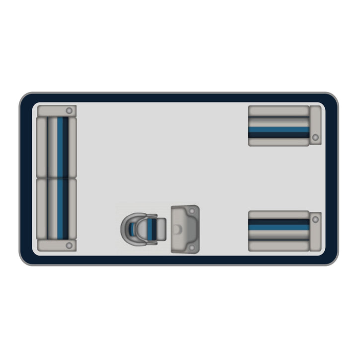 Wise Deluxe Series Pontoon - WS13522 Small Traditional Group Deluxe Groups Pontoon Group Grey • Navy • Blue 