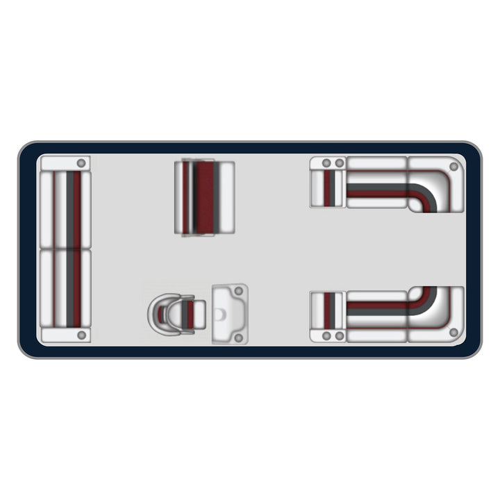 Wise Deluxe Series Pontoon - WS13523 Large Traditional Group Deluxe Groups Pontoon Group White • Red • Charcoal 