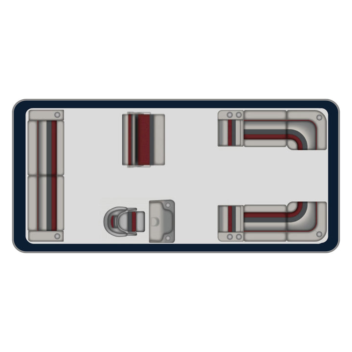 Wise Deluxe Series Pontoon - WS13523 Large Traditional Group Deluxe Groups Pontoon Group Grey • Red • Charcoal 